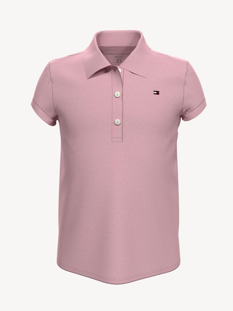 Lány Tommy Hilfiger Big Classic Polos Rózsaszín | HU 1831YXF